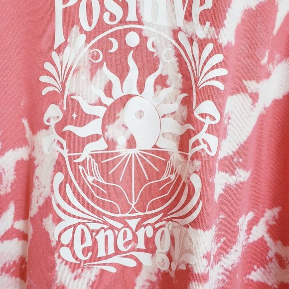 Time & Tru Womens XL Sweatshirt Pink Handcraft Tie-Dyed Graphics Side Slits - Picture 10 of 15